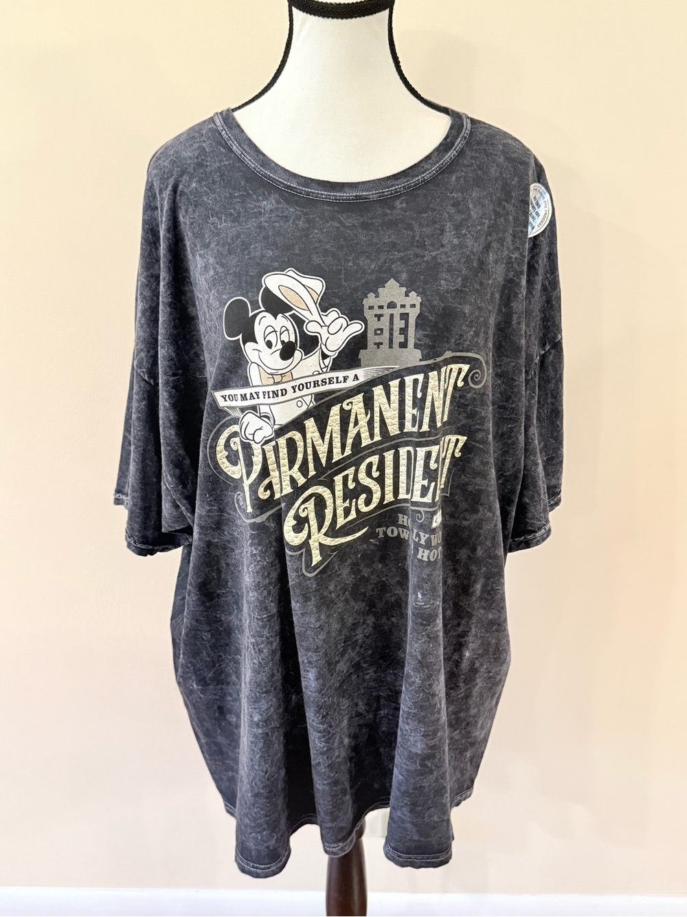 Disney Parks Tower Of Terror Mickey Mouse Black Graphic Tee 2x